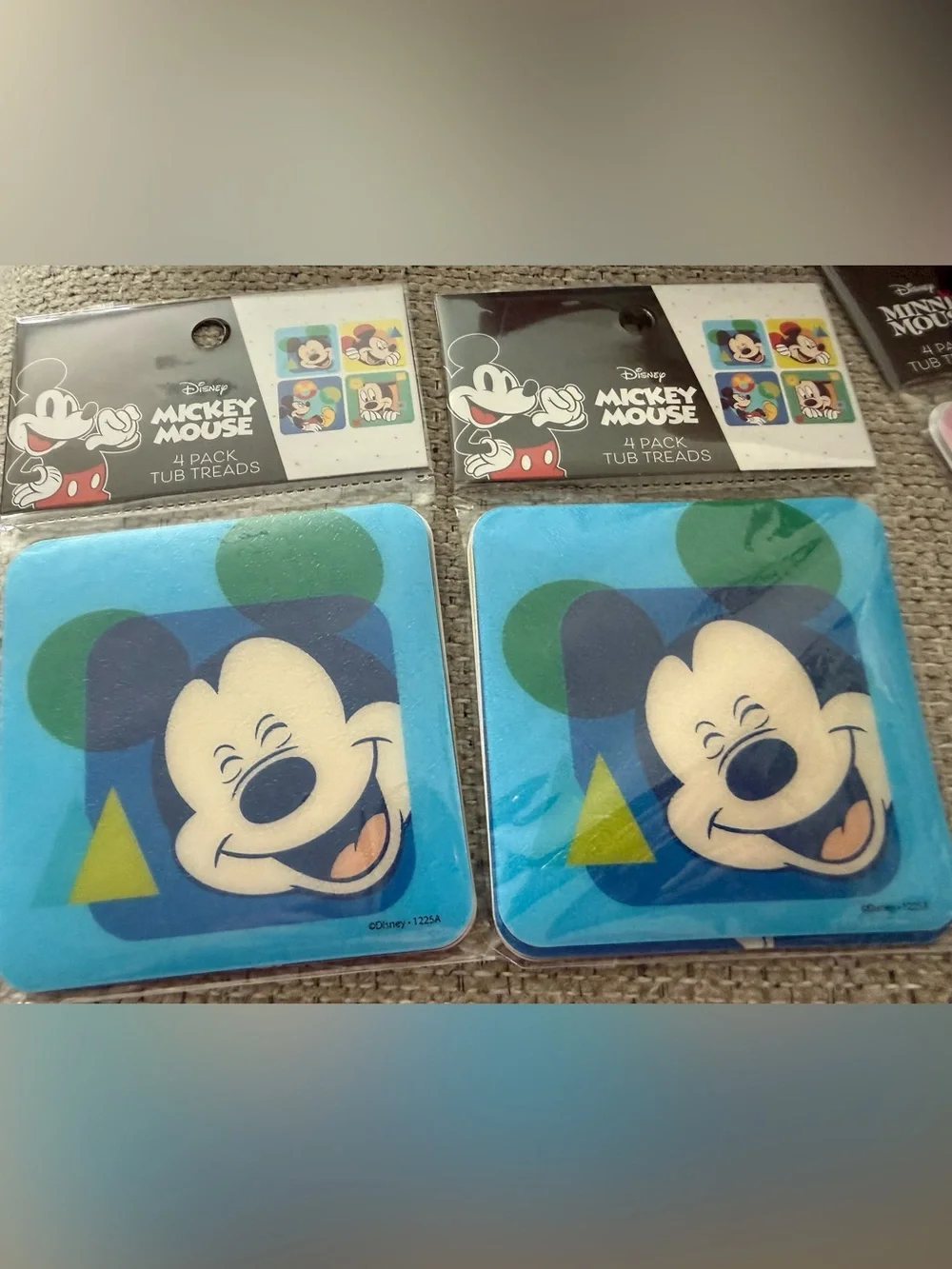 Disney Mickey Mouse Blue and Green Tub Treads - 4 Pack